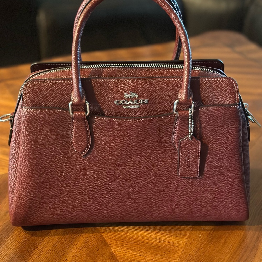 Coach Burgundy Leather Satchel